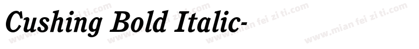 Cushing Bold Italic字体转换